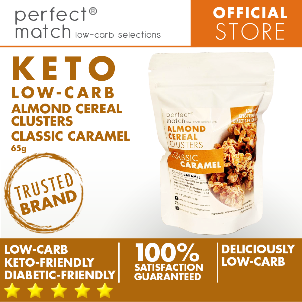 PerfectMatch Low-carb® l Keto Almond Cereal Clusters l Apple Cinnamon l 65 grams l Sugar-free