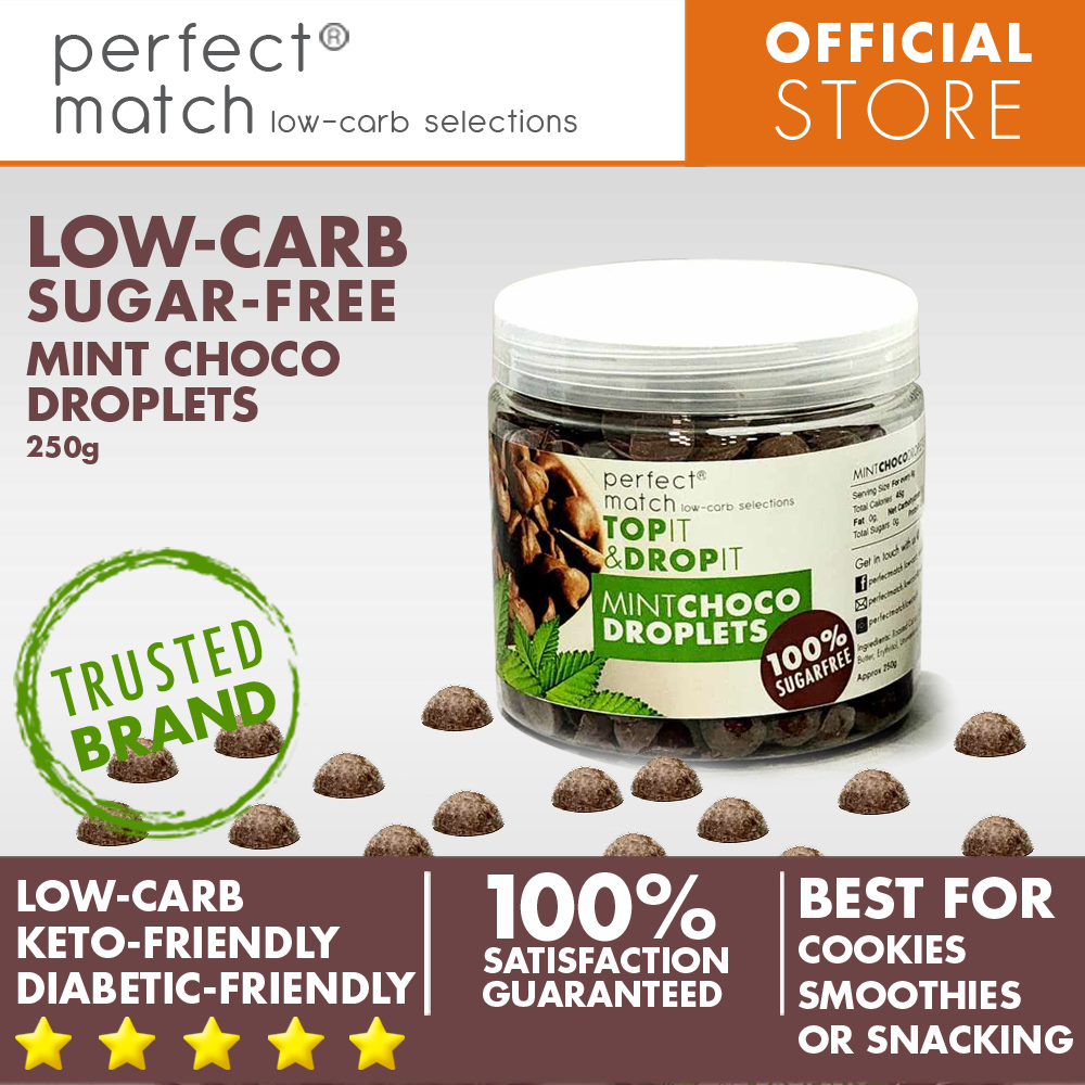 PerfectMatch Low-carb® I Low-carb Keto Mint Choco Droplets l Sugar-free