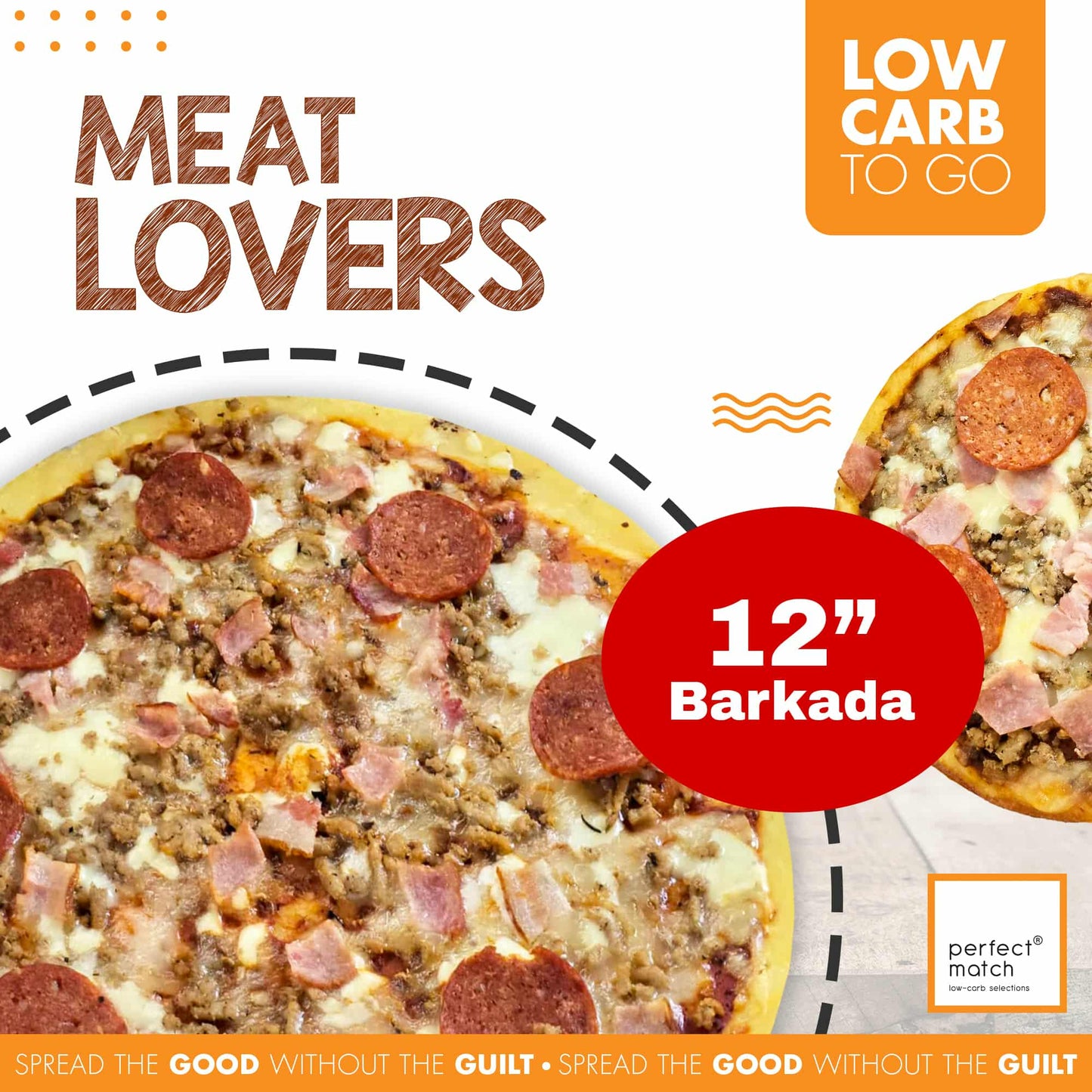 PerfectMatch Low-carb® I Meat Lovers Low-carb Pizza