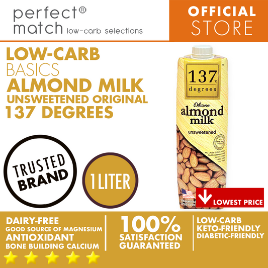 PerfectMatch Low-carb® I 137 Degrees Almond Milk Unsweetened Original I Low-carb I Keto-friendly I 1L