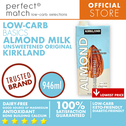PerfectMatch Low-carb® I Kirkland Almond Milk Unsweetened Original I Low-carb I Keto-friendly I 946ml