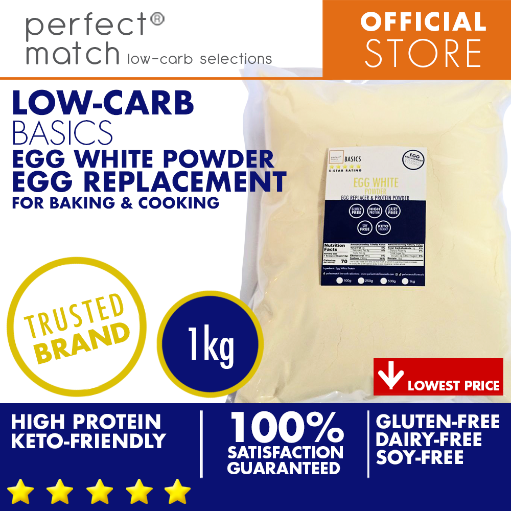 PerfectMatch Low-carb® I Egg White Powder I Egg Replacement I Protein Powder I Low-carb I Keto Friendly I Gluten Free