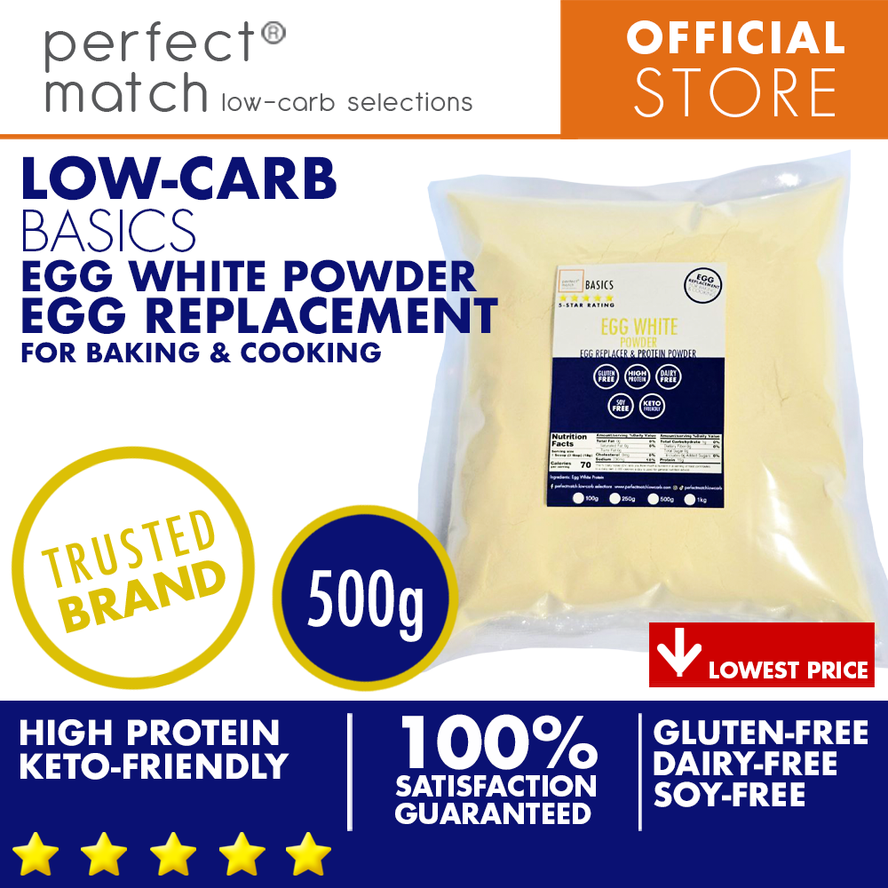 PerfectMatch Low-carb® I Egg White Powder I Egg Replacement I Protein Powder I Low-carb I Keto Friendly I Gluten Free