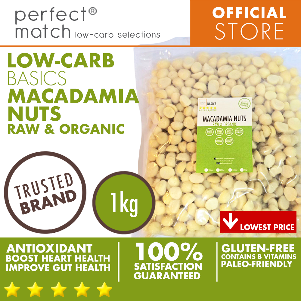 PerfectMatch Low-carb® I Raw Macadamia Nuts I Low-carb I Keto-friendly I Gluten Free