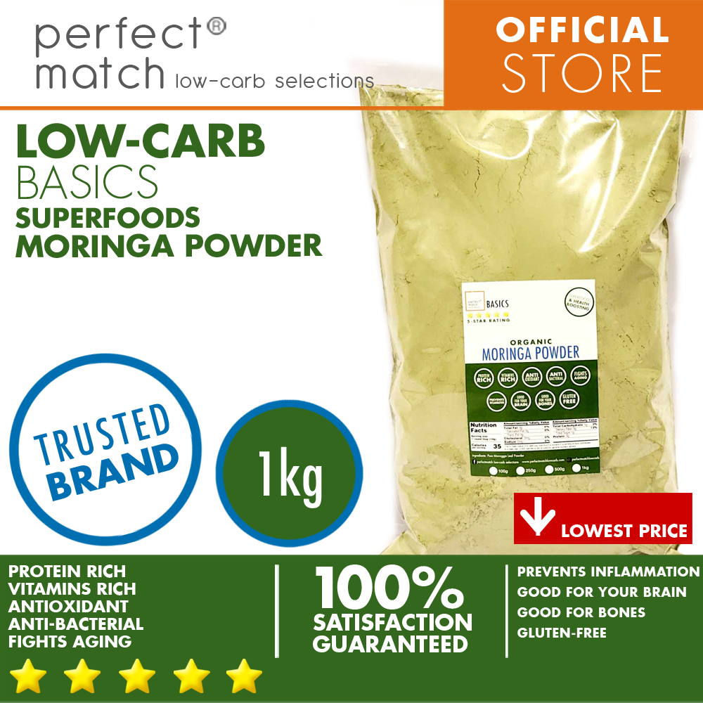 PerfectMatch Low-carb® | Moringa Powder | Organic |  Low-carb| Keto-Friendly I Gluten-free I Antioxidant