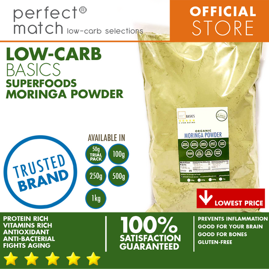 PerfectMatch Low-carb® | Moringa Powder | Organic | Low-carb| Keto-Friendly I Gluten-free I Antioxidant
