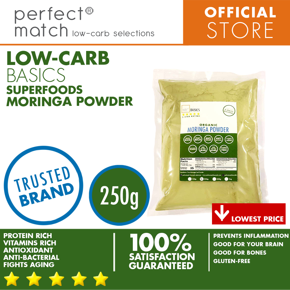 PerfectMatch Low-carb® | Moringa Powder | Organic |  Low-carb| Keto-Friendly I Gluten-free I Antioxidant