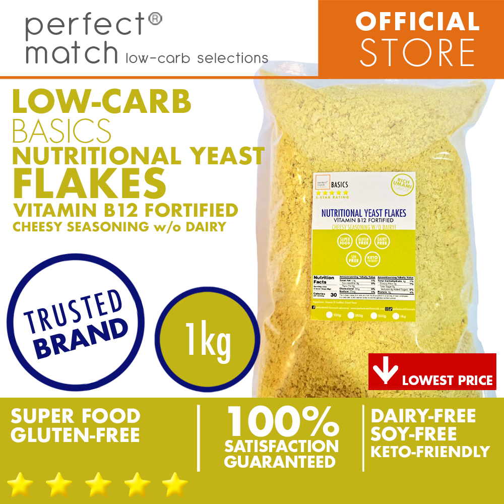 PerfectMatch Low-carb® I Nutritional Yeast I Vitamin B Fortified I Low-carb Keto Friendly I Gluten Free
