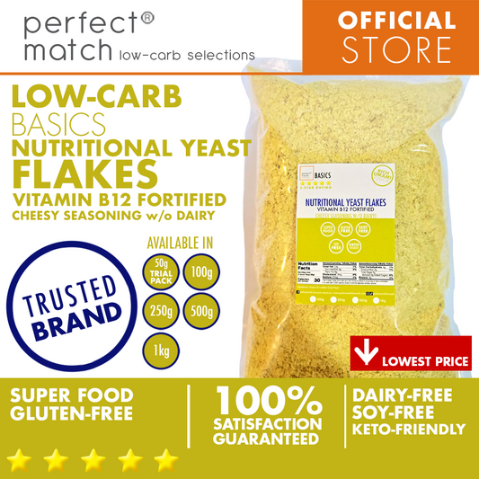 PerfectMatch Low-carb® I Nutritional Yeast I Vitamin B Fortified I Low-carb Keto Friendly I Gluten Free