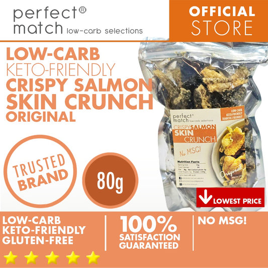 PerfectMatch Low-carb® l Salmon Skin Crunch I Original I Keto-friendly l 80 grams
