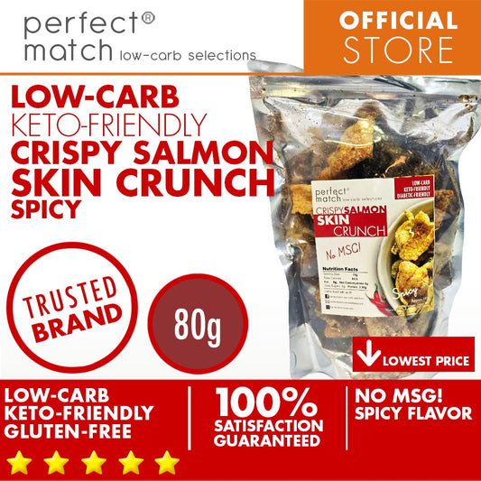 PerfectMatch Low-carb® l Salmon Skin Crunch I Spicy I Keto-friendly l 80 grams