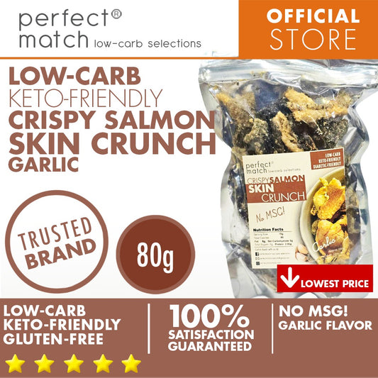 PerfectMatch Low-carb® l Salmon Skin Crunch I Garlic I Keto-friendly l 80 grams