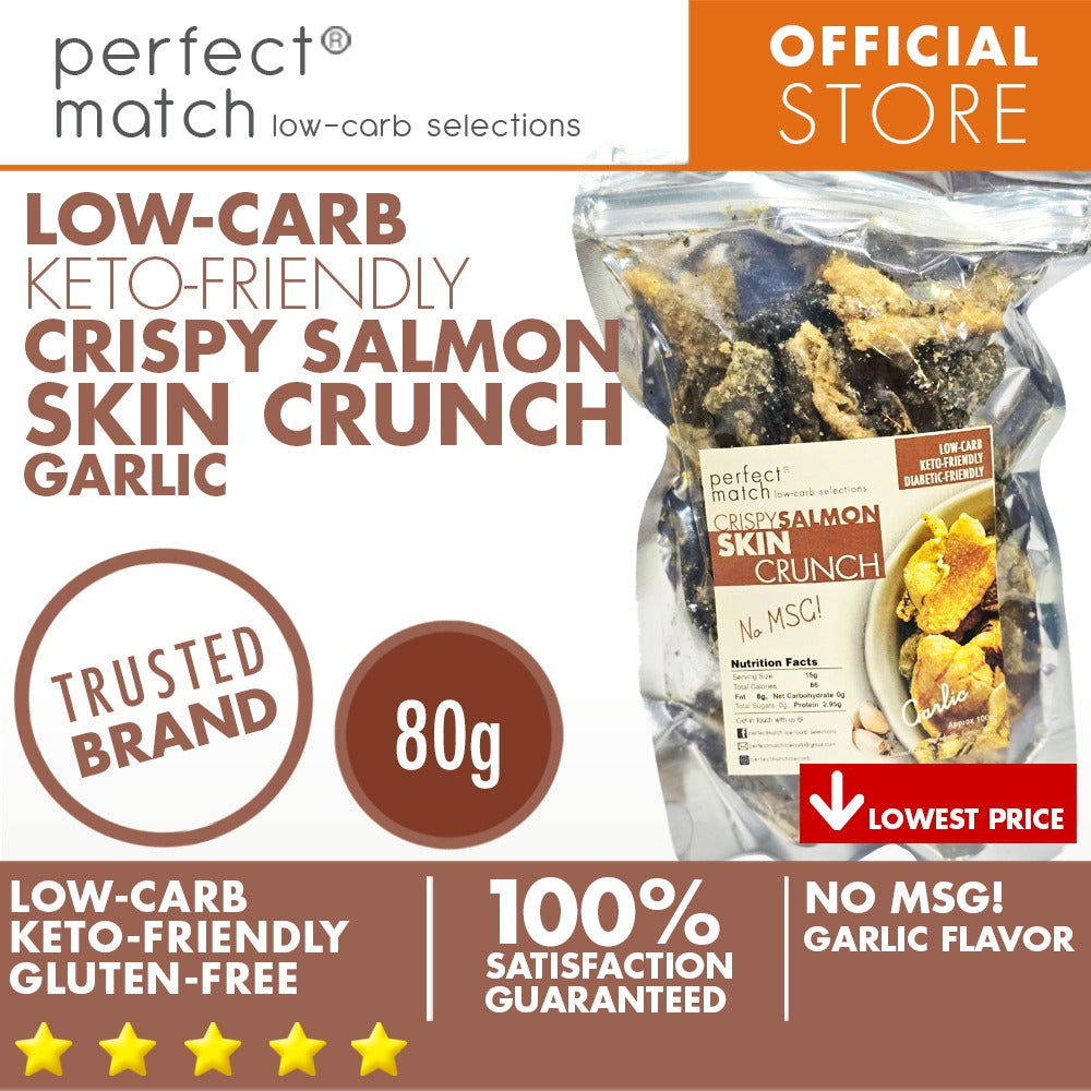 PerfectMatch Low-carb® l Salmon Skin Crunch I Spicy I Keto-friendly l 80 grams