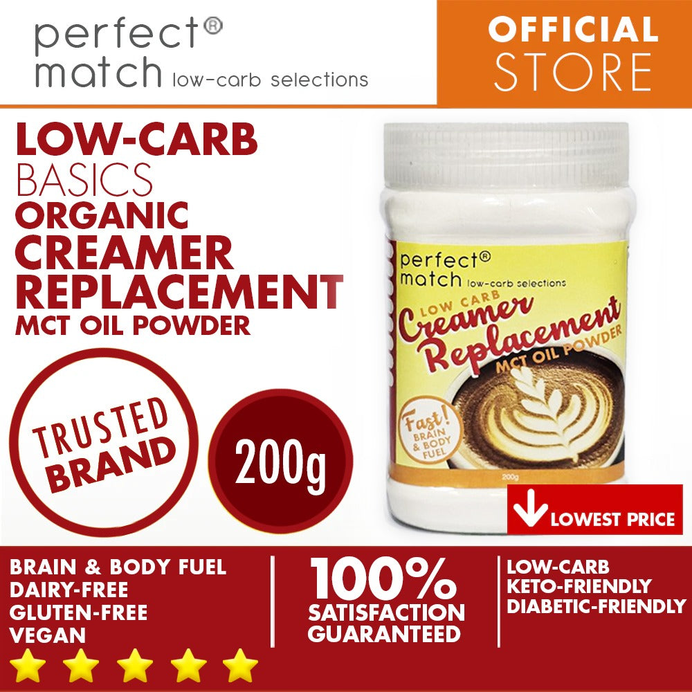 PerfectMatch Low-carb® l Creamer Replacement I Organic MCT Oil Powder Jar I Keto-Friendly