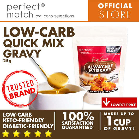 PerfectMatch Low-carb® l Keto Gravy Sauce Mix l Always Be My Gravy Single Bowl 25g l Sugarfree