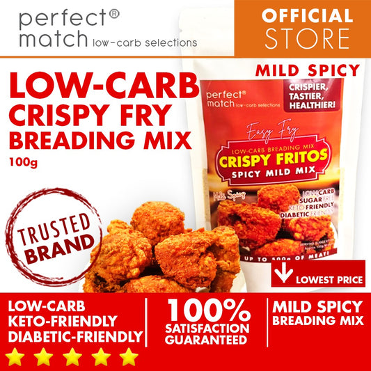 PerfectMatch Low-carb® l Keto Crispy Fry Breading Mix l Crispy Fritos Mild Spicy 100g l Sugarfree