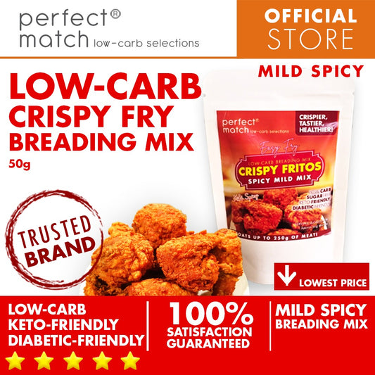PerfectMatch Low-carb® l Keto Crispy Fry Breading Mix l Crispy Fritos Mild Spicy 50g l Sugarfree