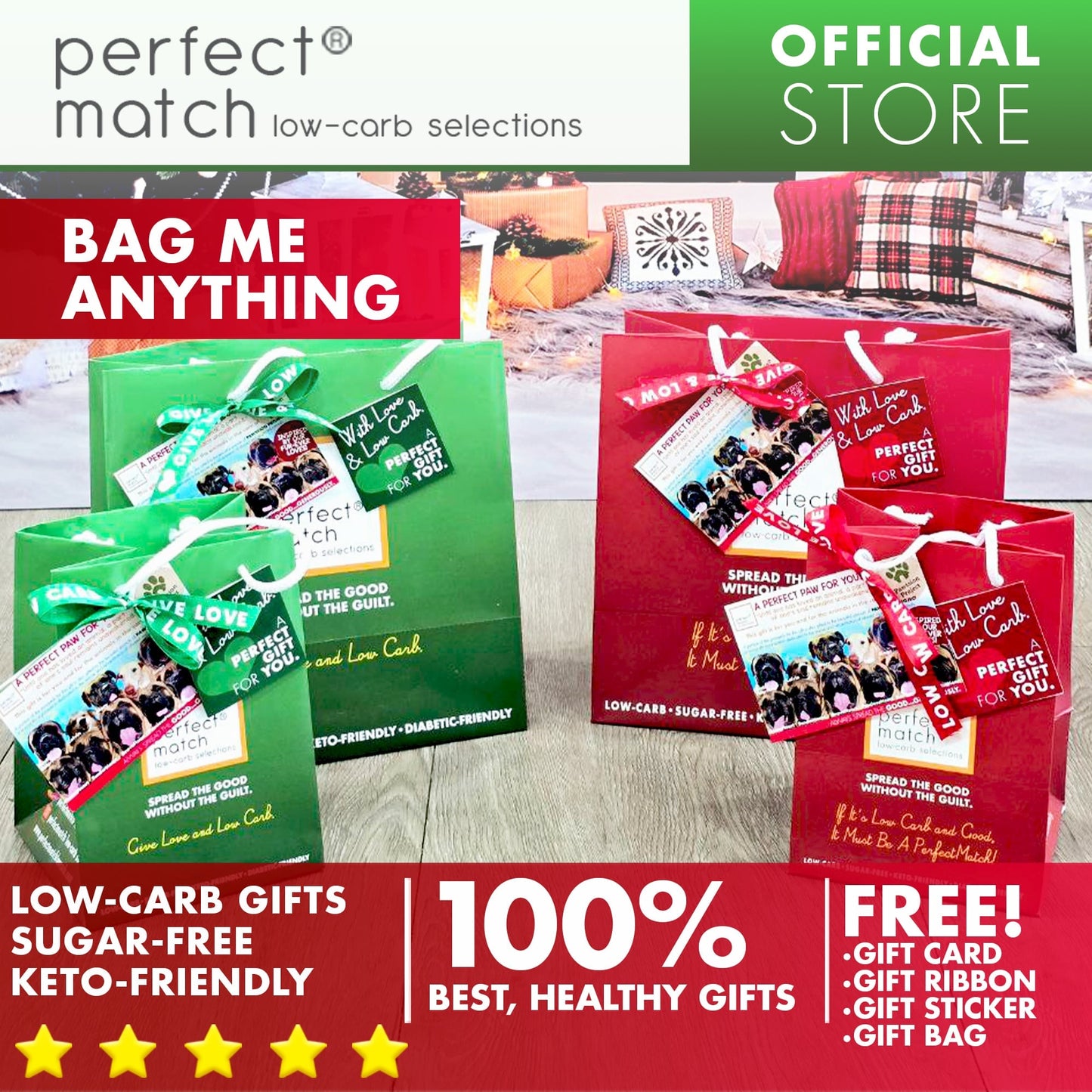 PerfectMatch Low-carb® I Gift Bag I Green I Large & Small