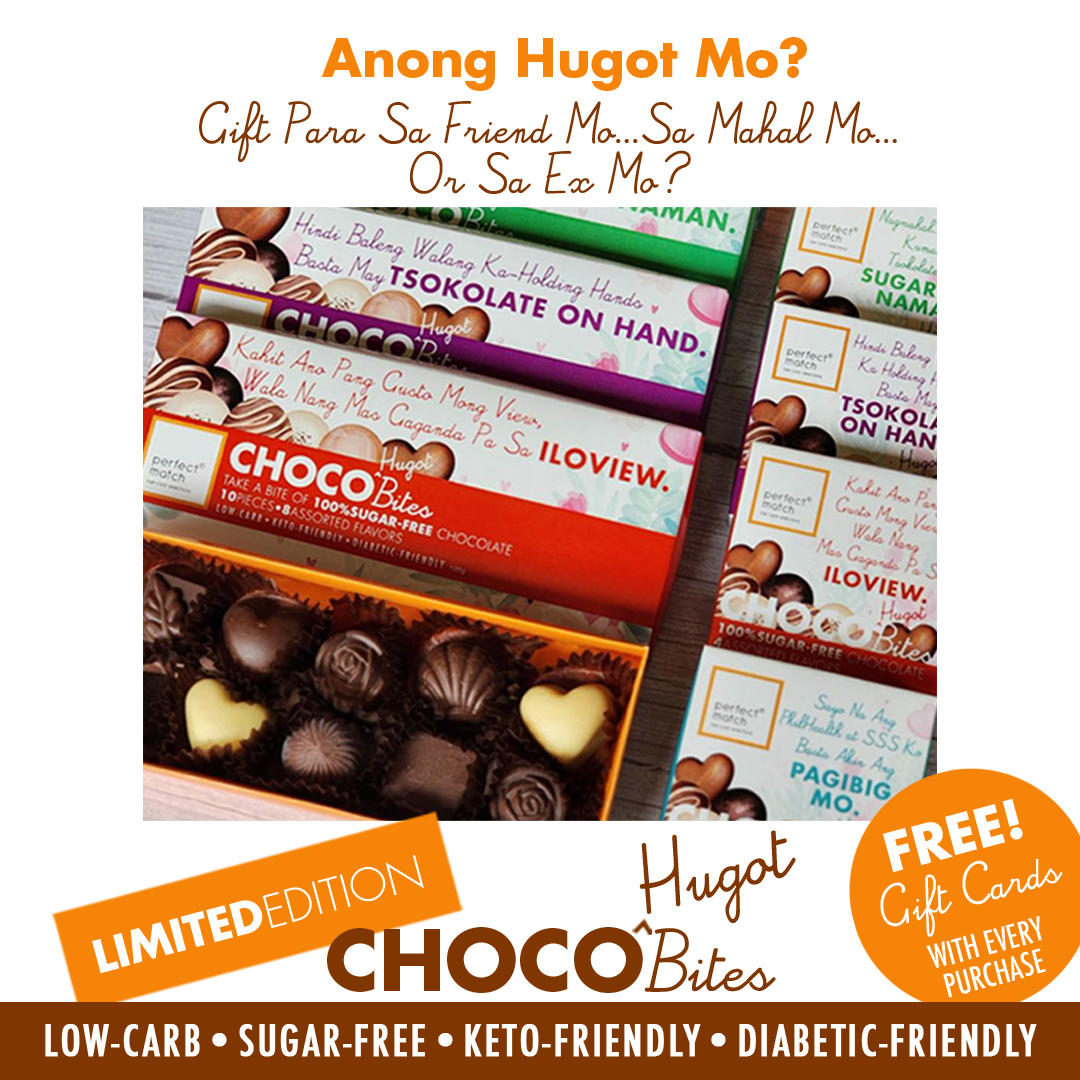 PerfectMatch Low-carb® l Keto Sugar-Free Chocolate l Choco Hugot Bites l 10-PCS or 4-PCS l Asssorted Flavors