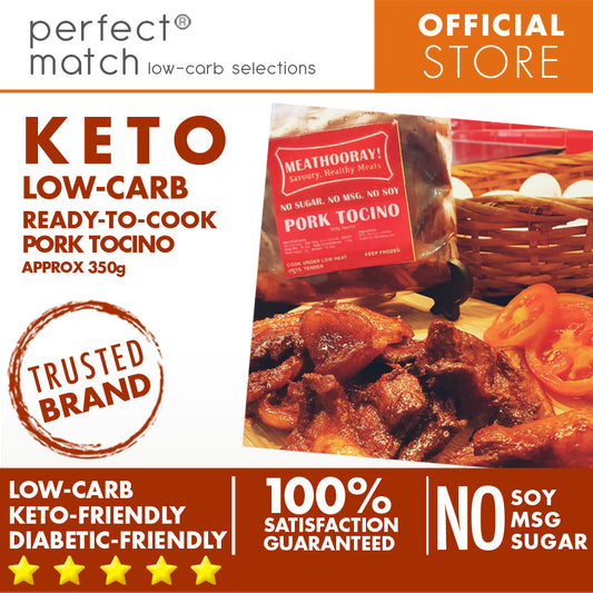 PerfectMatch Low-carb l Ready to Cook l Keto Pork Tocino l Meathooray l  No Soy  l No Sugar l  No MSG  l  350g