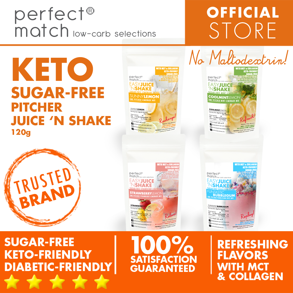 PerfectMatch Low-carb® l Keto Juice N’ Shake l Strawberry Lemon l Pitcher Size l Sugarfree