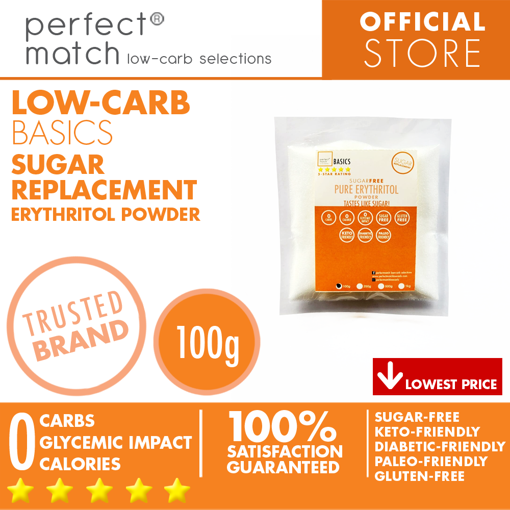 PerfectMatch Low-carb® l Pure Erythritol Powder I Sugar-Free l Keto-Friendly l Paleo-Friendly l Gluten-Free l Sugar Replacement