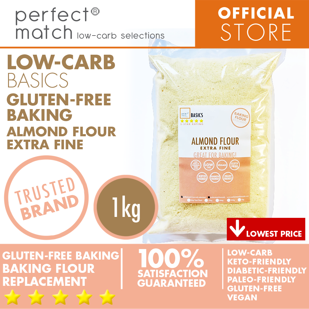 PerfectMatch Low-carb® l Almond Flour -Extra Fine l Keto-Friendly l Paleo-Friendly l Gluten-Free l Diabetic- Friendly l Dairy-Free l Vegan l NEW PRODUCT!