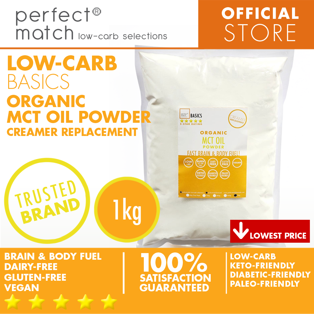 PerfectMatch Low-carb® l Organic MCT Oil Powder I Keto-Friendly l Paleo-Friendly l Gluten-Free l Diabetic- Friendly l Coffee Creamer Replacement