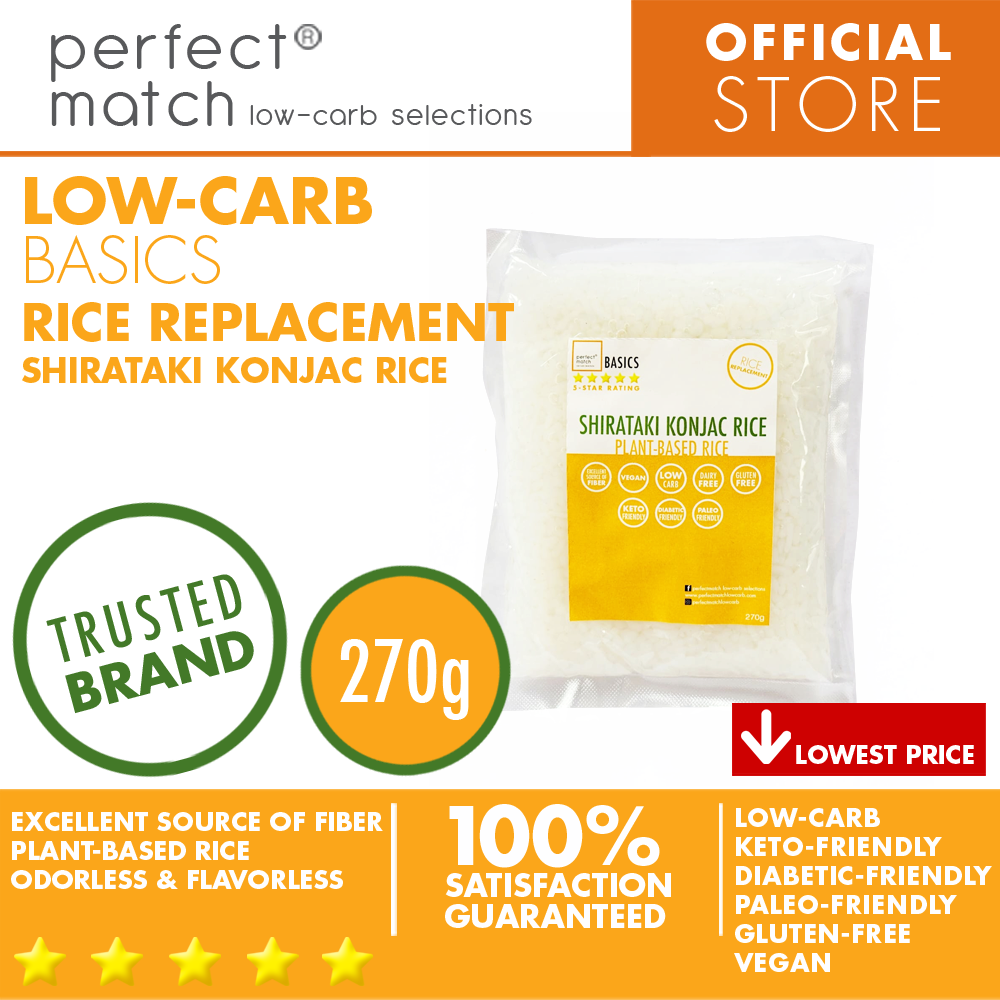 PerfectMatch Low-carb l Dried Shirataki Konjac Rice I Paleo-Friendly l Vegan l Good Source of Fiber l Rice Alternative