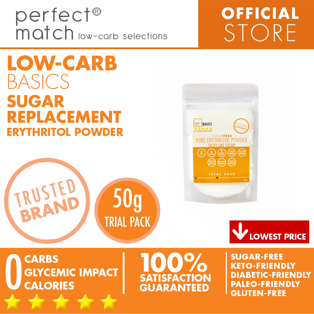 PerfectMatch Low-carb® l Pure Erythritol Powder I Sugar-Free l Keto-Friendly l Paleo-Friendly l Gluten-Free l Sugar Replacement