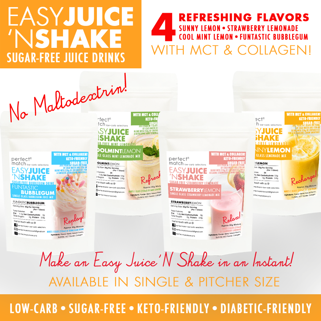 PerfectMatch Low-carb® l Keto Juice N’ Shake l Sunny Lemonade l Pitcher Size l Sugar-free