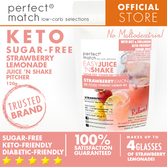 PerfectMatch Low-carb® l Keto Juice N’ Shake l Strawberry Lemon l Pitcher Size l Sugarfree