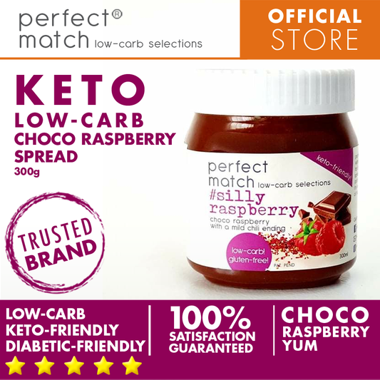 PerfectMatch Low-carb l Keto Choco Raspberry Spread l Silly Raspberry 300g l Sugarfree