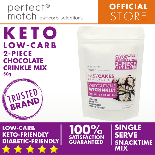 PerfectMatch Low-carb l Keto Choco Crinkle Mix l 2-PC Willyoutickle my CRINKLE 50g l Sugarfree