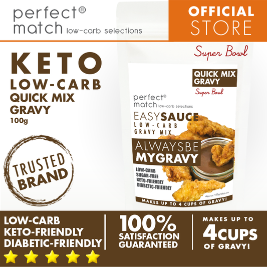 PerfectMatch Low-carb l Keto Gravy Sauce Mix l Always Be My Gravy Super Bowl 100g l Sugarfree