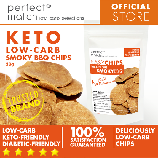 PerfectMatch Low-carb Keto Chips l Smoky BBQ l 50 grams l Sugar-free