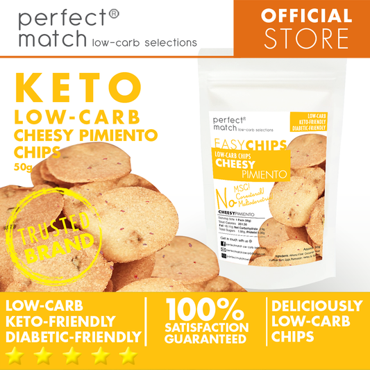 PerfectMatch Low-carb Keto Chips l Cheesy Pimiento l 50 grams l Sugar-free