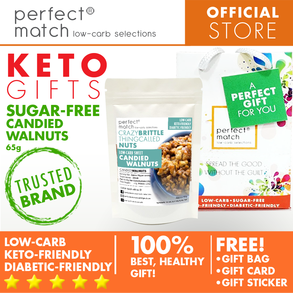 PerfectMatch Low-carb® l Healthy Gift Set l Keto Sugar-Free Candied Nuts & Granola Bites l 65grams