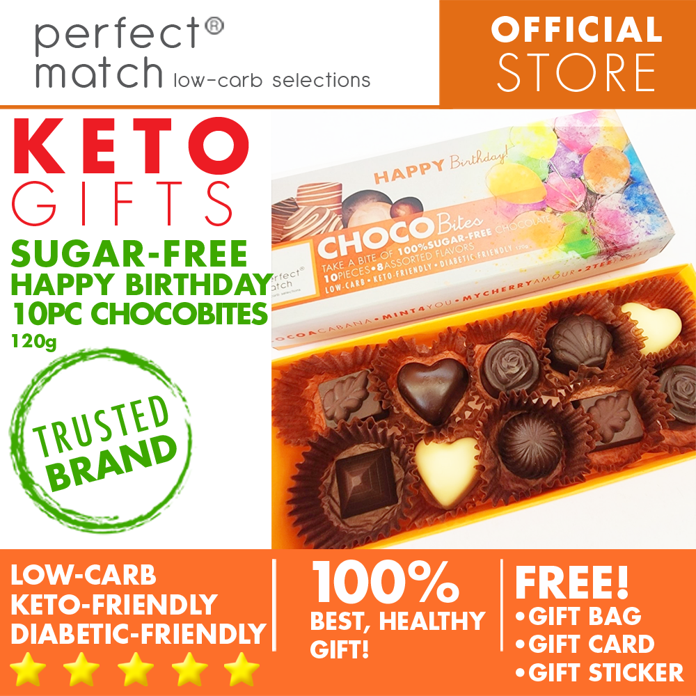 PerfectMatch Low-carb® l Healthy Gift Set l Keto Sugar-Free Chocolate l Chocobites l 10-PCS