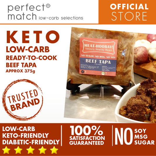 PerfectMatch Low-carb l Ready to Cook l Keto Beef Tapa l Meathooray l  No Soy  l No Sugar l  No MSG  l  375g