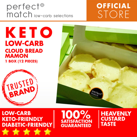 PerfectMatch Low-carb l Keto Flourless Cloud Bread l Fluffy Mamon l 12 Pieces