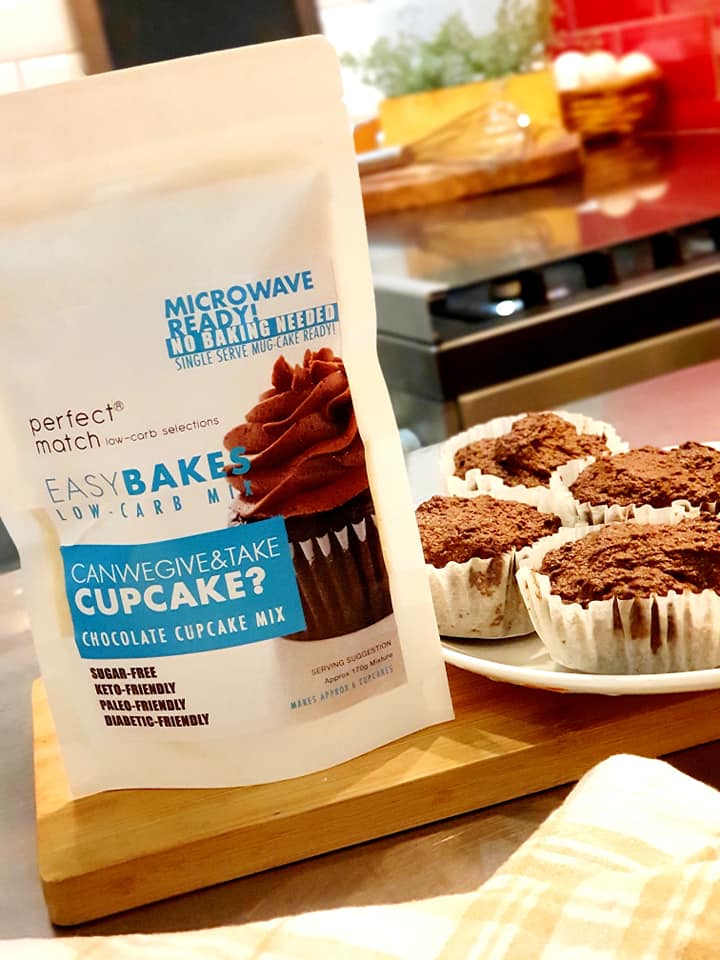 PerfectMatch Low-carb l Keto Choco Cupcake Mix l Canwegive&take CUPCAKE 170g l Sugarfree