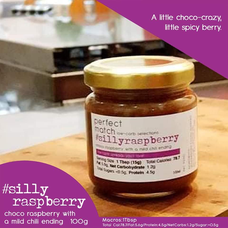PerfectMatch Low-carb l Keto Chocolate Raspberry Spread l Silly Raspberry 100g l Sugarfree