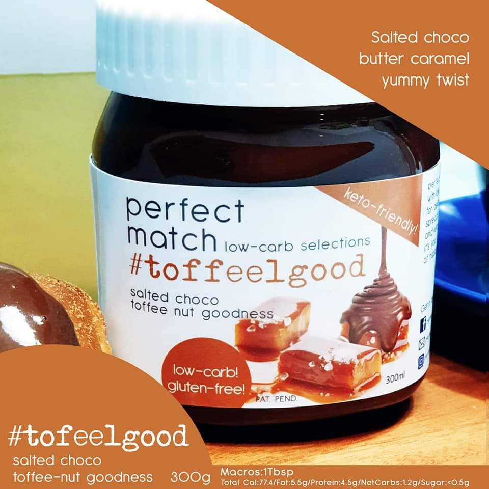 PerfectMatch Low-carb l Keto Choco Toffee Spread l Toffeelgood 300g l Sugarfree