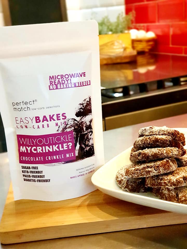 PerfectMatch Low-carb l Keto Choco Crinkle Mix l 2-PC Willyoutickle my CRINKLE 50g l Sugarfree