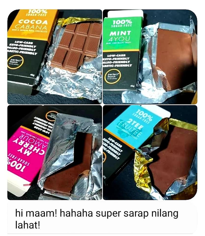 PerfectMatch Low-carb l Keto Sugar-Free Chocolate Black Forest l My Cherry Amour 45g l Sugarfree