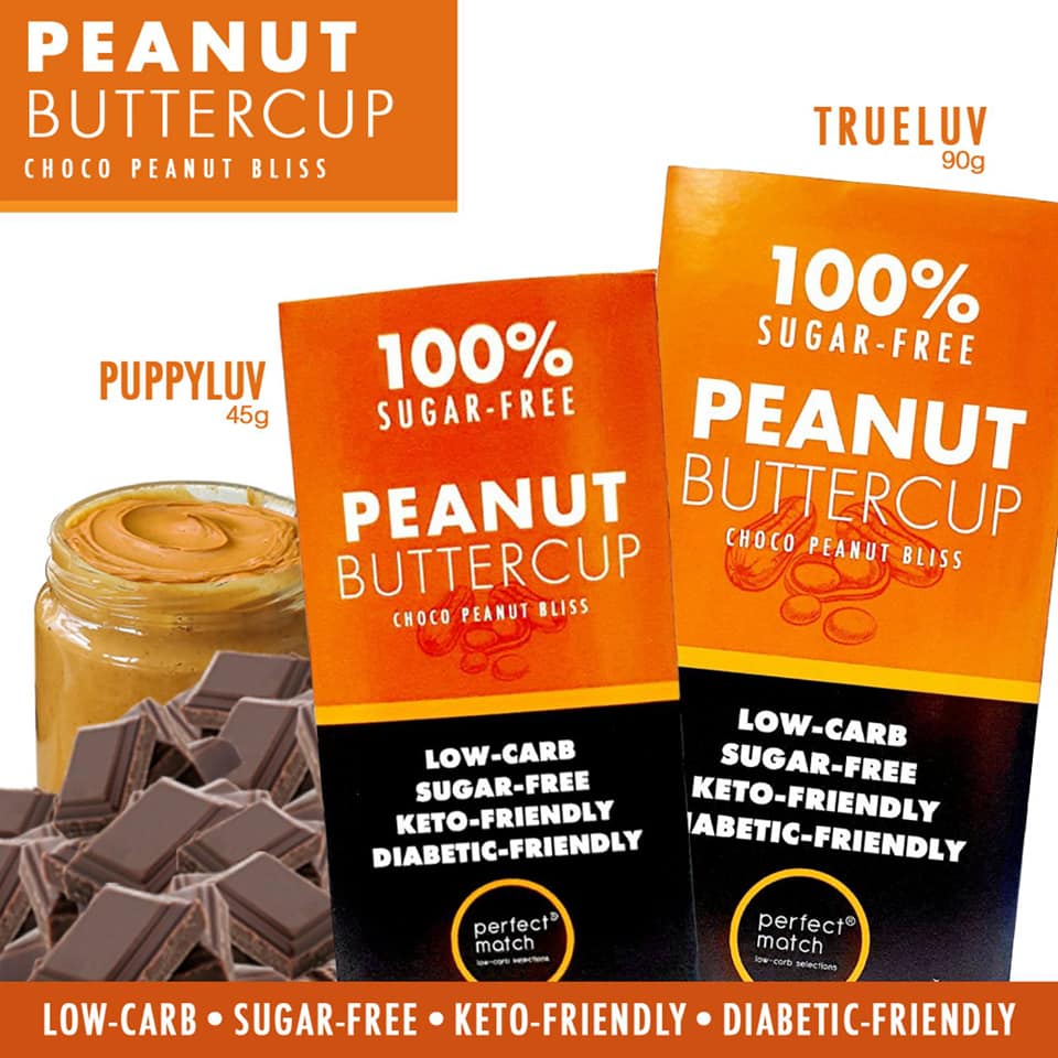 PerfectMatch Low-carb l Keto Sugar-Free Chocolate I Peanut Buttercup 90g l Sugarfree