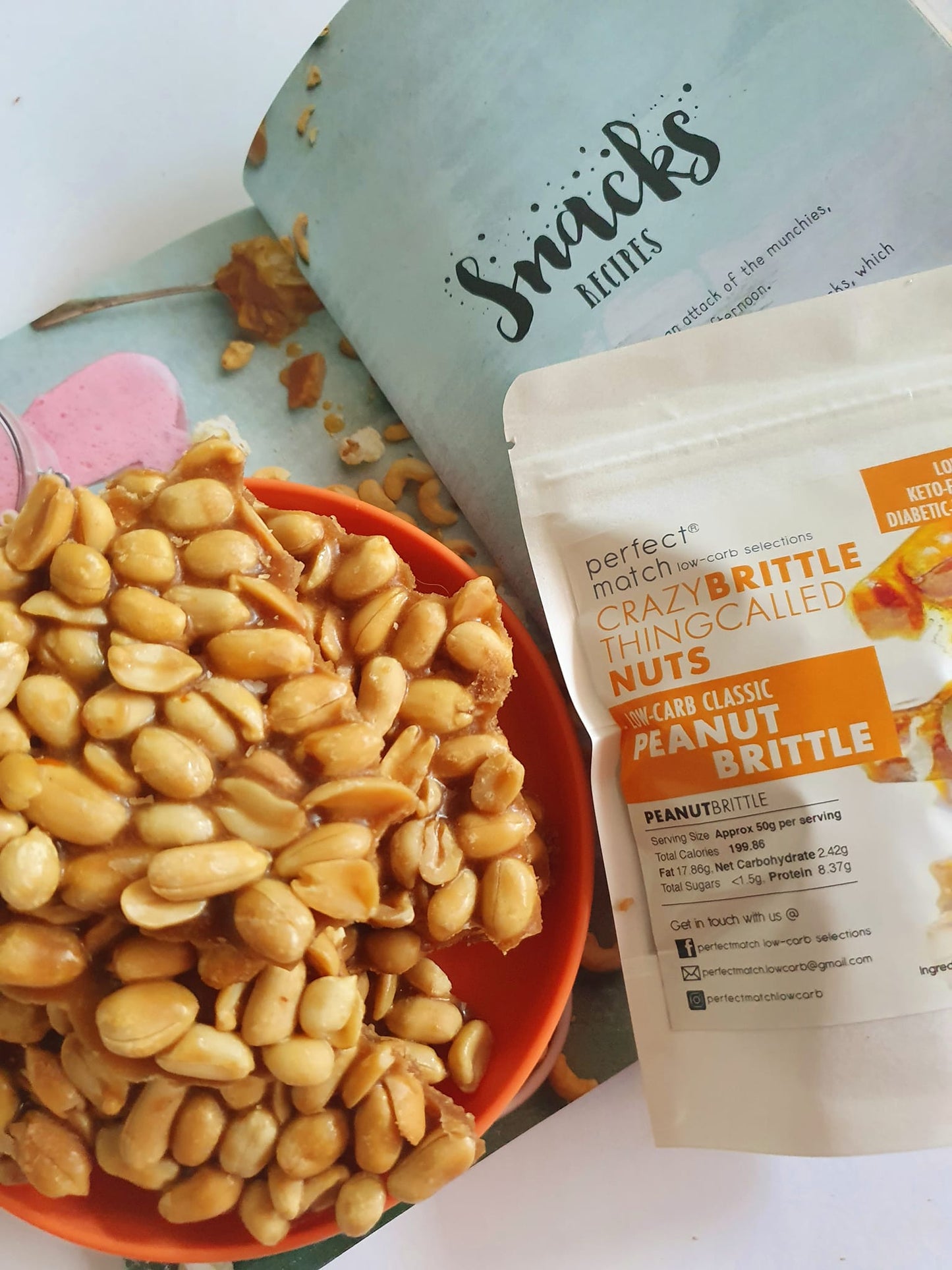 PerfectMatch Low-carb® l Keto Peanut Brittle l 65 grams l Sugar-free