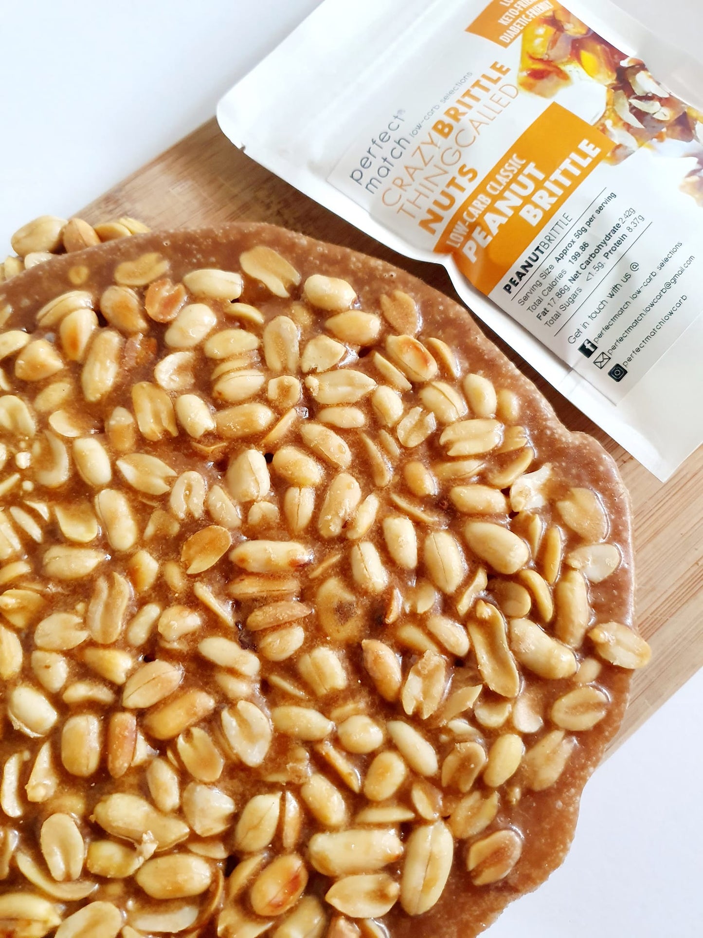 PerfectMatch Low-carb® l Keto Nuts Triple Pack Sweet Candied Brittle Nuts l Sugar-free