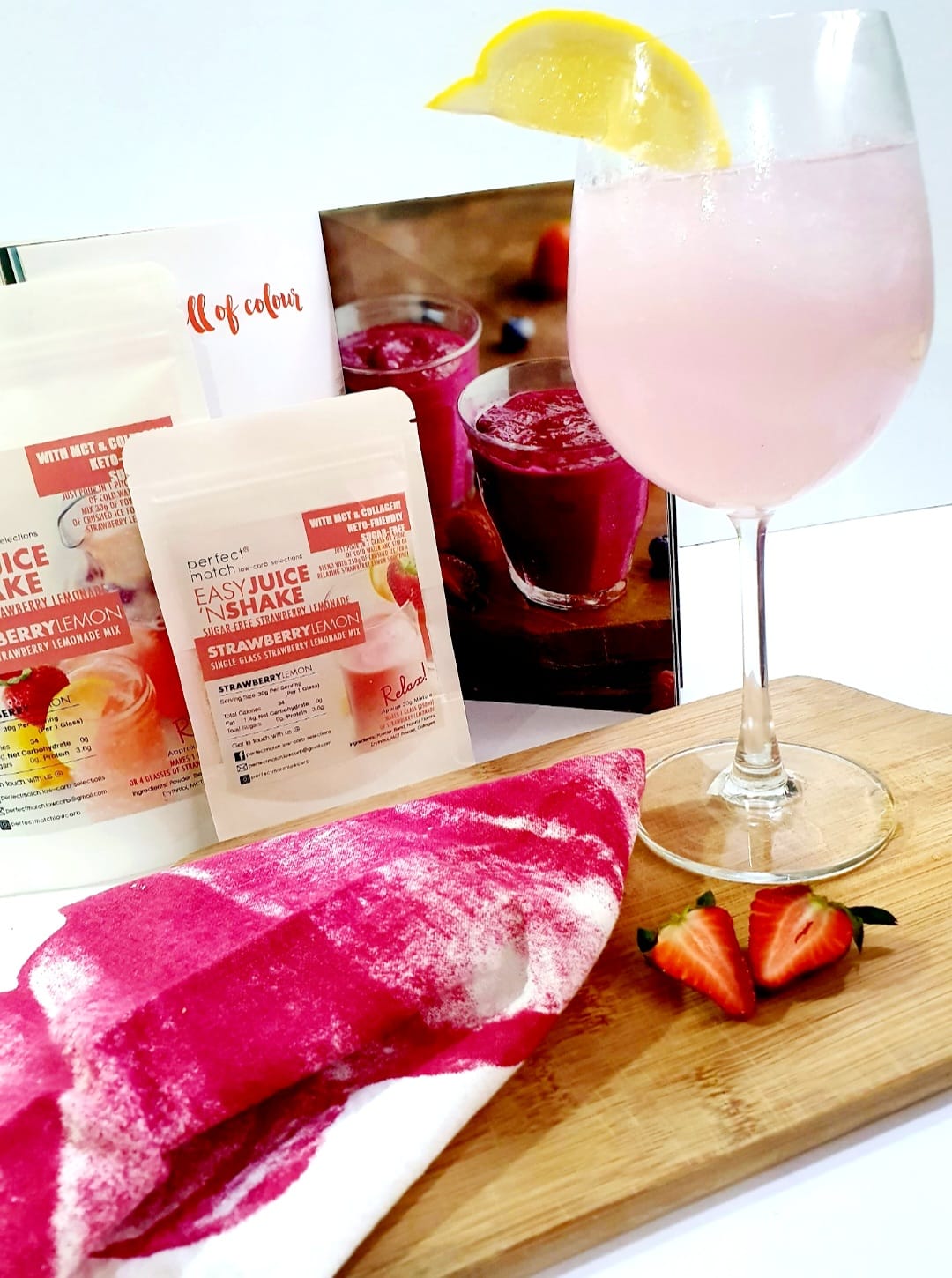 PerfectMatch Low-carb® l Keto Juice N’ Shake l Strawberry Lemon l Pitcher Size l Sugarfree